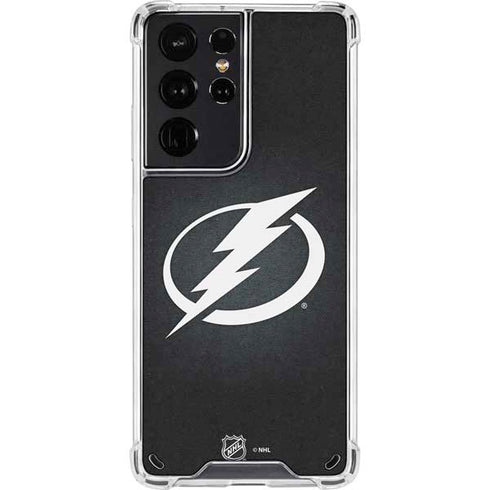 NHL Tampa Bay Lightning Black Background Galaxy S21 Ultra 5G Clear Case