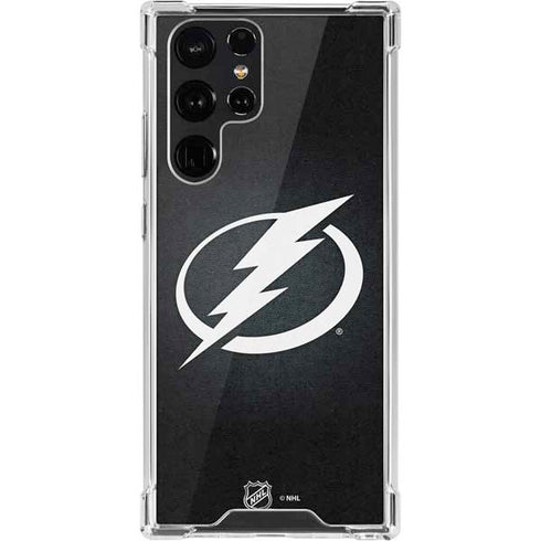 NHL Tampa Bay Lightning Black Background Galaxy S22 Ultra Clear Case
