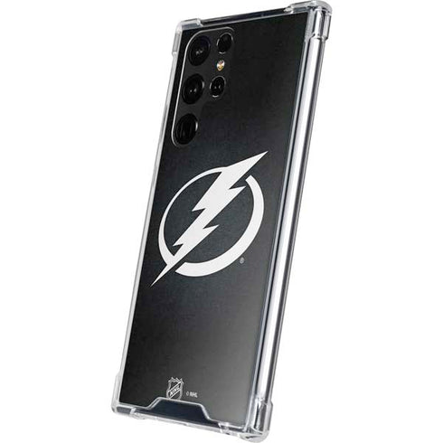 NHL Tampa Bay Lightning Black Background Galaxy S22 Ultra Clear Case