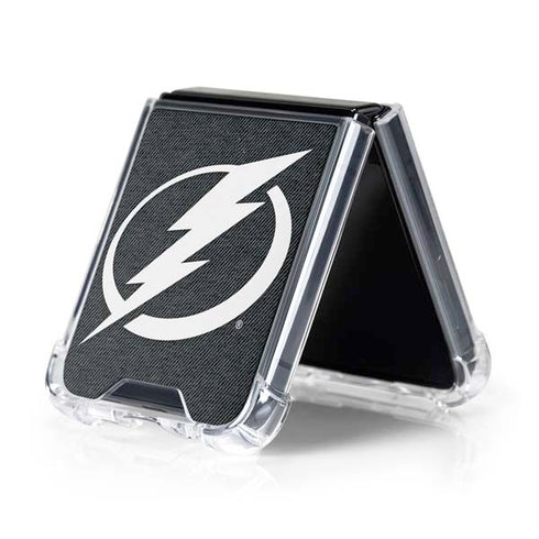 NHL Tampa Bay Lightning Black Background Galaxy Z Flip5 5G Clear Case