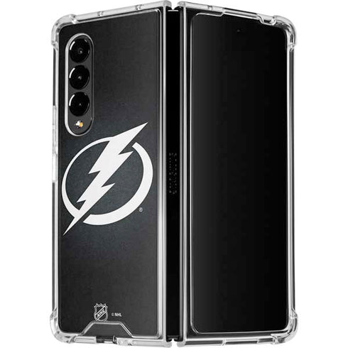 NHL Tampa Bay Lightning Black Background Galaxy Z Fold4 5G Clear Case