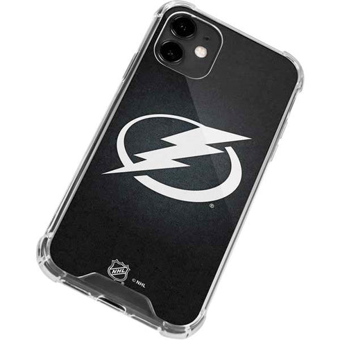 NHL Tampa Bay Lightning Black Background iPhone 12 Clear Case