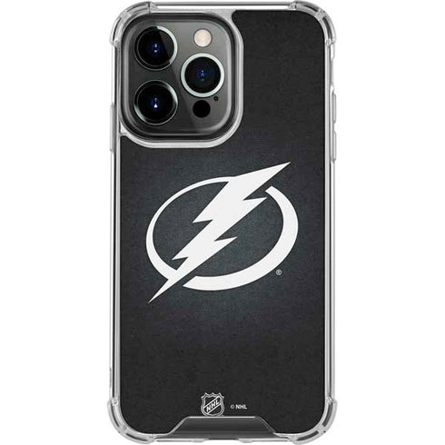 NHL Tampa Bay Lightning Black Background iPhone 13 Pro Clear Case