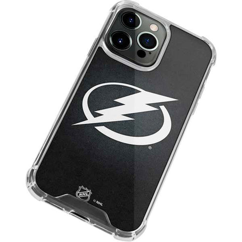 NHL Tampa Bay Lightning Black Background iPhone 13 Pro Clear Case