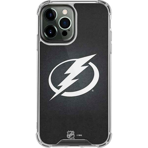 NHL Tampa Bay Lightning Black Background iPhone 13 Pro Max Clear Case