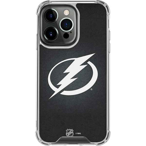 NHL Tampa Bay Lightning Black Background iPhone 15 Pro Clear Case