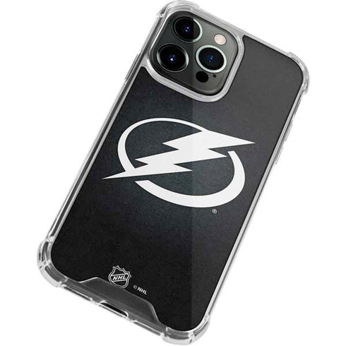 NHL Tampa Bay Lightning Black Background iPhone 15 Pro Clear Case