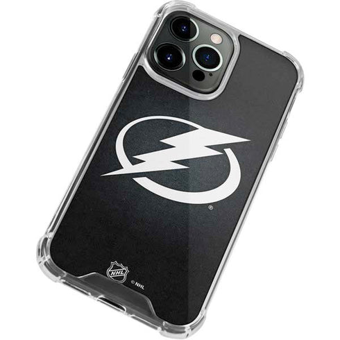 NHL Tampa Bay Lightning Black Background iPhone 15 Pro Max Clear Case