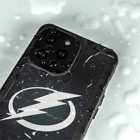 NHL Tampa Bay Lightning Black Background iPhone 14 Pro Max Waterproof Case