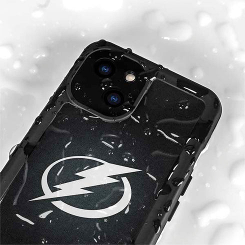 NHL Tampa Bay Lightning Black Background iPhone 15 Waterproof Case