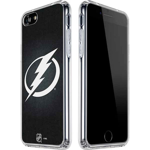 NHL Tampa Bay Lightning Black Background iPhone SE (2nd & 3rd Gen) Clear Case