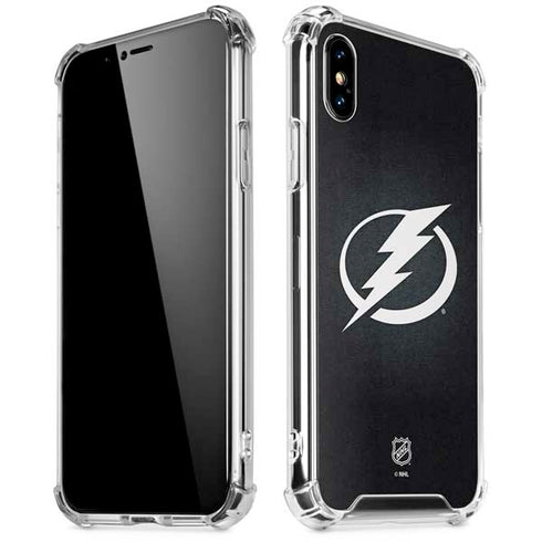 NHL Tampa Bay Lightning Black Background iPhone XS Max Clear Case