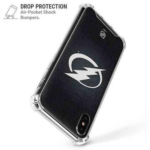 NHL Tampa Bay Lightning Black Background iPhone XS Max Clear Case