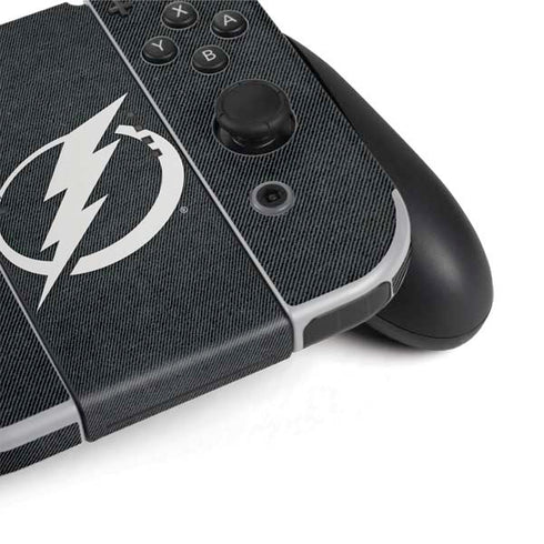 NHL Tampa Bay Lightning Black Background Nintendo Switch OLED (2021) Skin