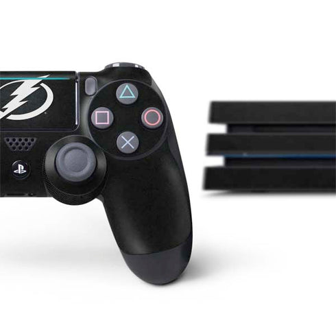 NHL Tampa Bay Lightning Black Background PS4 Pro Bundle Skin