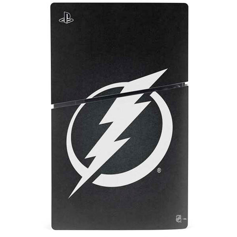 NHL Tampa Bay Lightning Black Background PS5 Slim Disk Bundle Skin