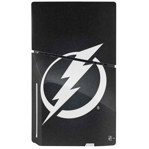 NHL Tampa Bay Lightning Black Background PS5 Slim Disk Bundle Skin