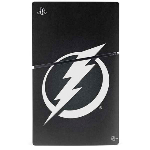 NHL Tampa Bay Lightning Black Background PS5 Slim Digital Edition Console Skin
