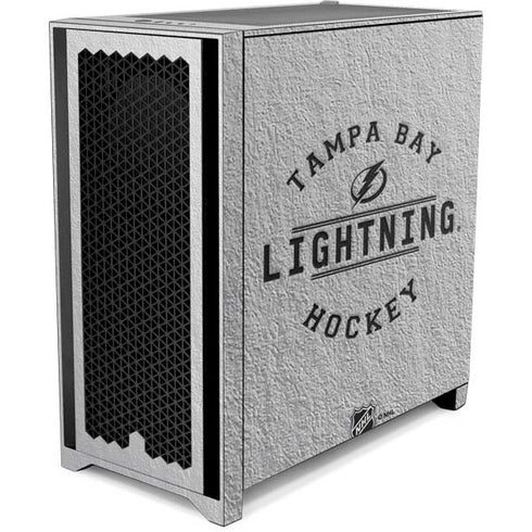NHL Tampa Bay Lightning Black Text Corsair 4000D Tempered Glass Mid-Tower ATX Case Skin