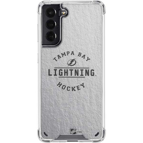 NHL Tampa Bay Lightning Black Text Galaxy S21 5G Clear Case