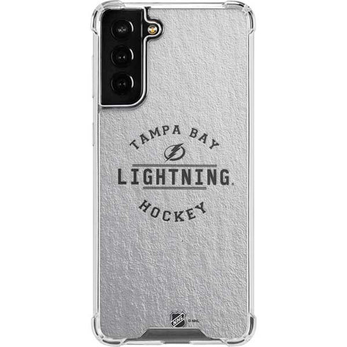 NHL Tampa Bay Lightning Black Text Galaxy S21 FE Clear Case