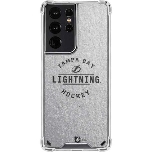 NHL Tampa Bay Lightning Black Text Galaxy S21 Ultra 5G Clear Case