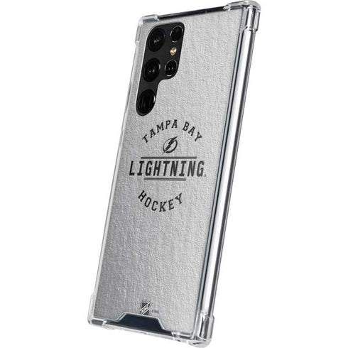 NHL Tampa Bay Lightning Black Text Galaxy S22 Ultra Clear Case
