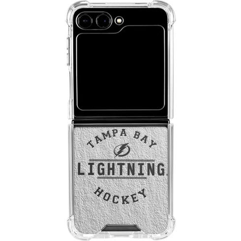 NHL Tampa Bay Lightning Black Text Galaxy Z Flip5 5G Clear Case