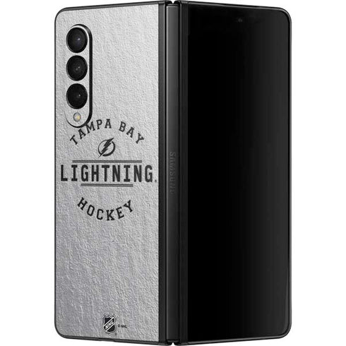 NHL Tampa Bay Lightning Black Text Galaxy Z Fold3 5G Skin