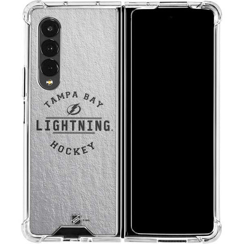 NHL Tampa Bay Lightning Black Text Galaxy Z Fold4 5G Clear Case