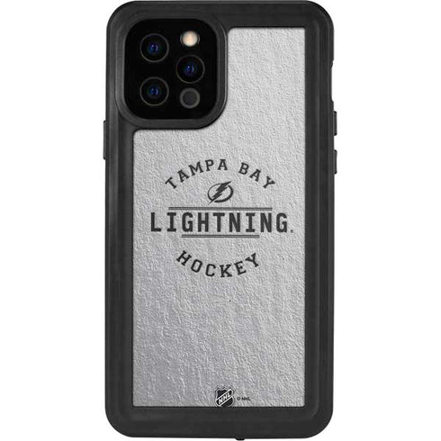 NHL Tampa Bay Lightning Black Text iPhone 12 Pro Waterproof Case