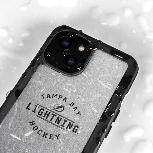 NHL Tampa Bay Lightning Black Text iPhone 15 Plus Waterproof Case