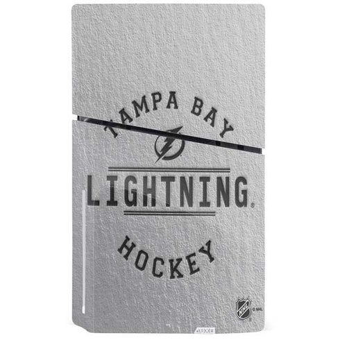 NHL Tampa Bay Lightning Black Text PS5 Slim Disk Console Skin