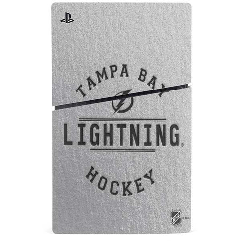 NHL Tampa Bay Lightning Black Text PS5 Slim Digital Edition Console Skin