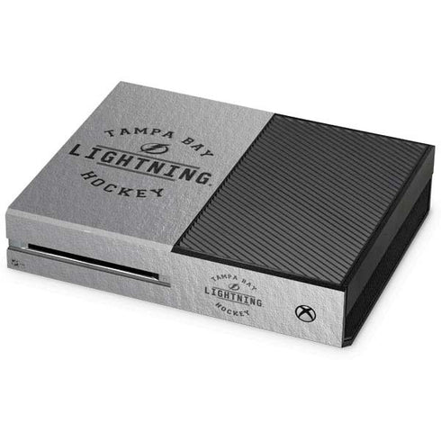NHL Tampa Bay Lightning Black Text Xbox One Console Skin