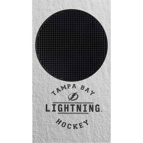 NHL Tampa Bay Lightning Black Text Xbox Series S Console Skin