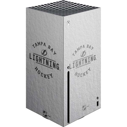 NHL Tampa Bay Lightning Black Text Xbox Series X Console Skin