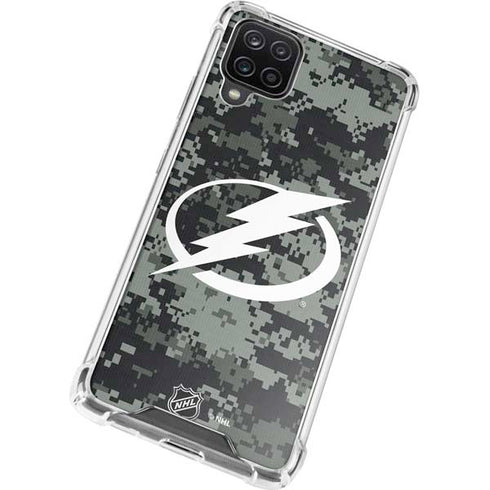 NHL Tampa Bay Lightning Camo Galaxy A12 Clear Case