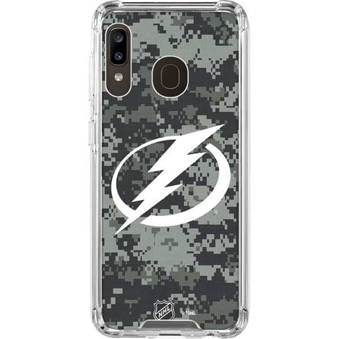 NHL Tampa Bay Lightning Camo Galaxy A30 Clear Case