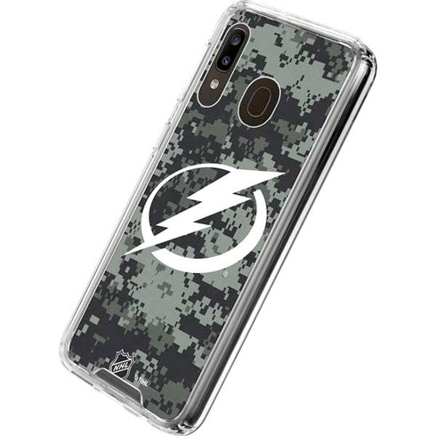 NHL Tampa Bay Lightning Camo Galaxy A30 Clear Case