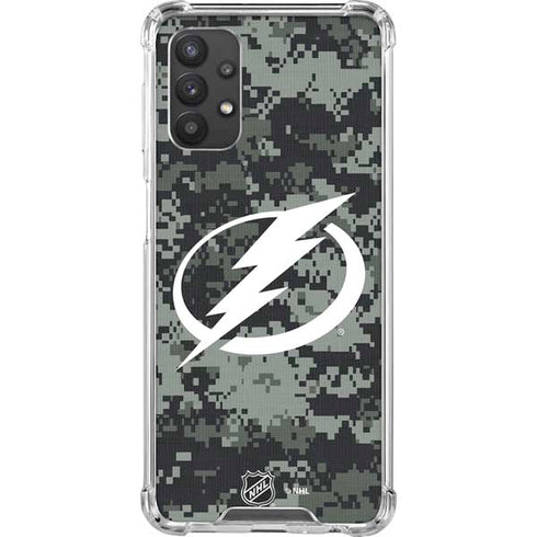 NHL Tampa Bay Lightning Camo Galaxy A32 5G Clear Case