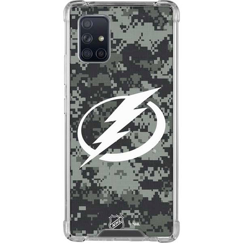 NHL Tampa Bay Lightning Camo Galaxy A71 5G Clear Case