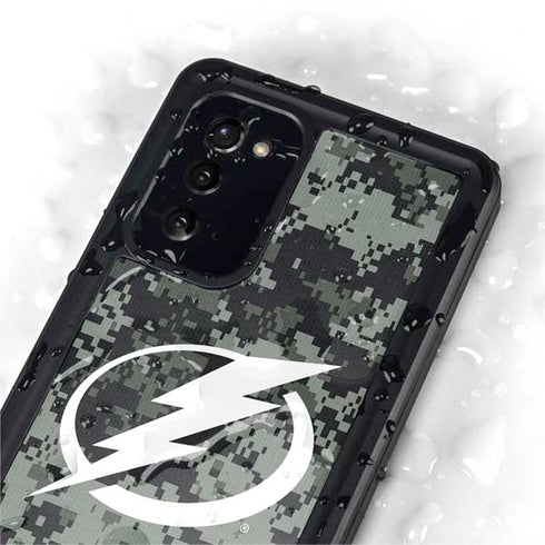 NHL Tampa Bay Lightning Camo Galaxy Note20 5G Waterproof Case