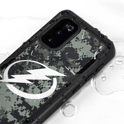 NHL Tampa Bay Lightning Camo Galaxy S20 Waterproof Case