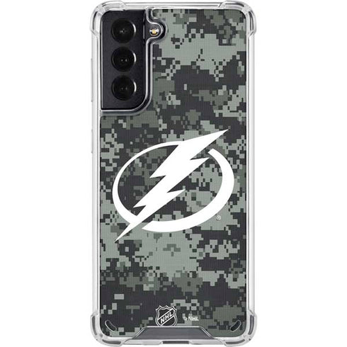 NHL Tampa Bay Lightning Camo Galaxy S21 5G Clear Case