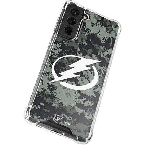 NHL Tampa Bay Lightning Camo Galaxy S21 FE Clear Case