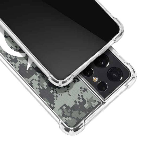 NHL Tampa Bay Lightning Camo Galaxy S21 Ultra 5G Clear Case