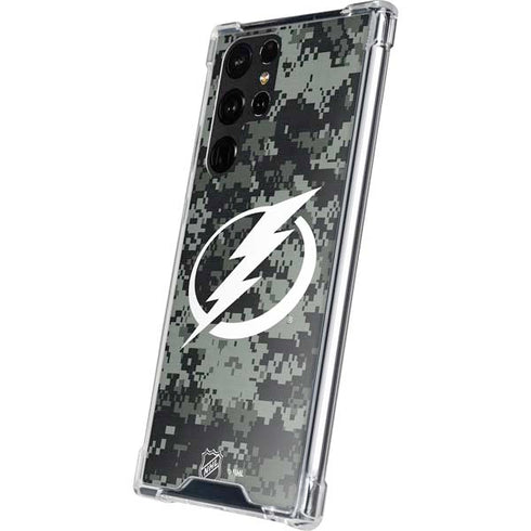NHL Tampa Bay Lightning Camo Galaxy S22 Ultra Clear Case