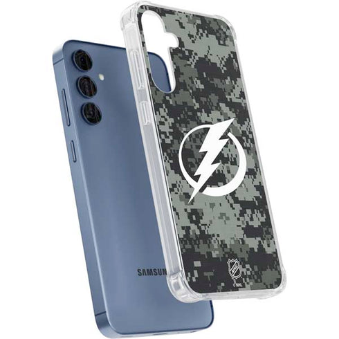 NHL Tampa Bay Lightning Camo Galaxy S24 Clear Case