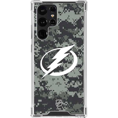 NHL Tampa Bay Lightning Camo Galaxy S24 Ultra Clear Case
